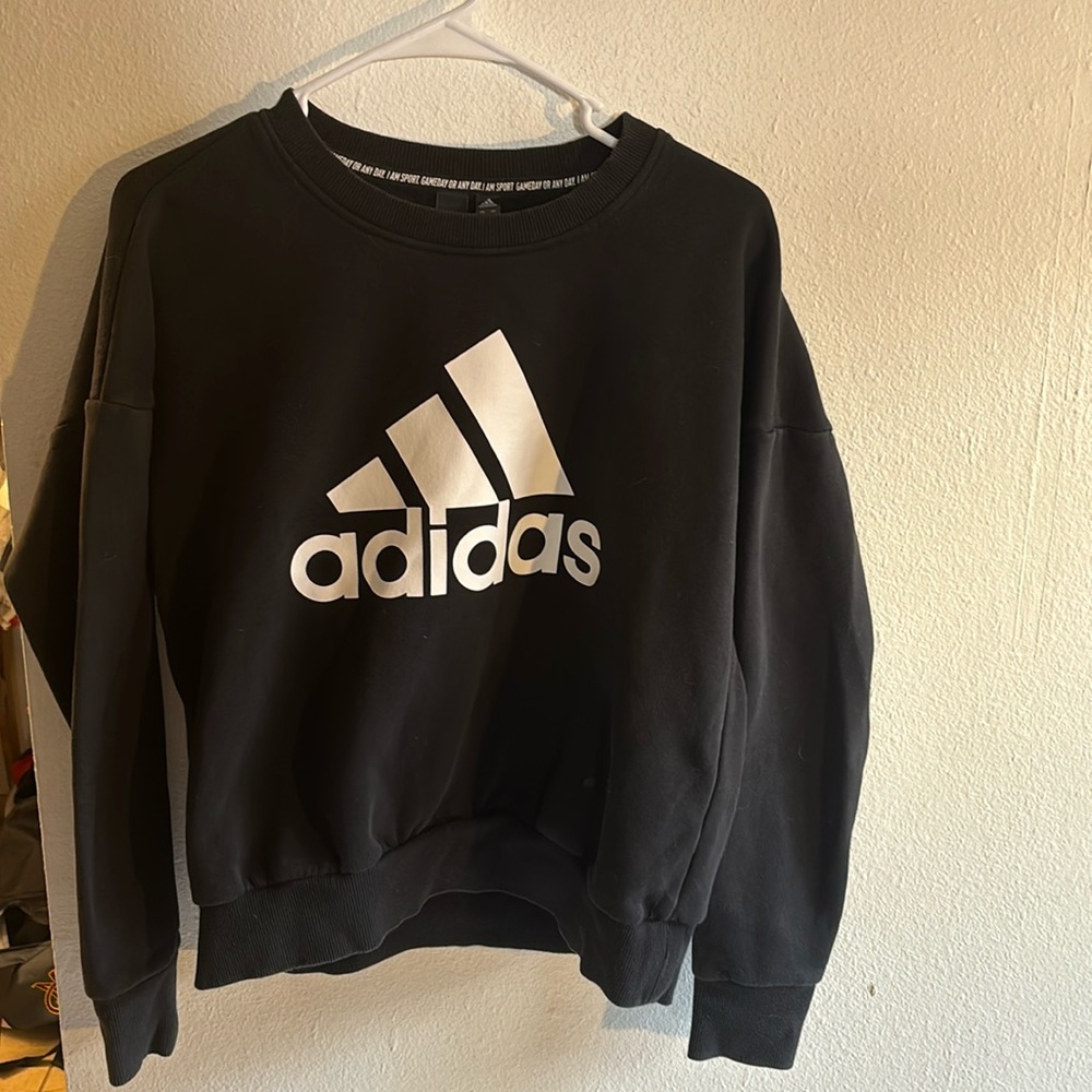 Adidas black long sleeve pullover